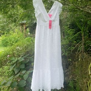 NWT Lilly pulitzer chiffon maxi dress with jewl accents